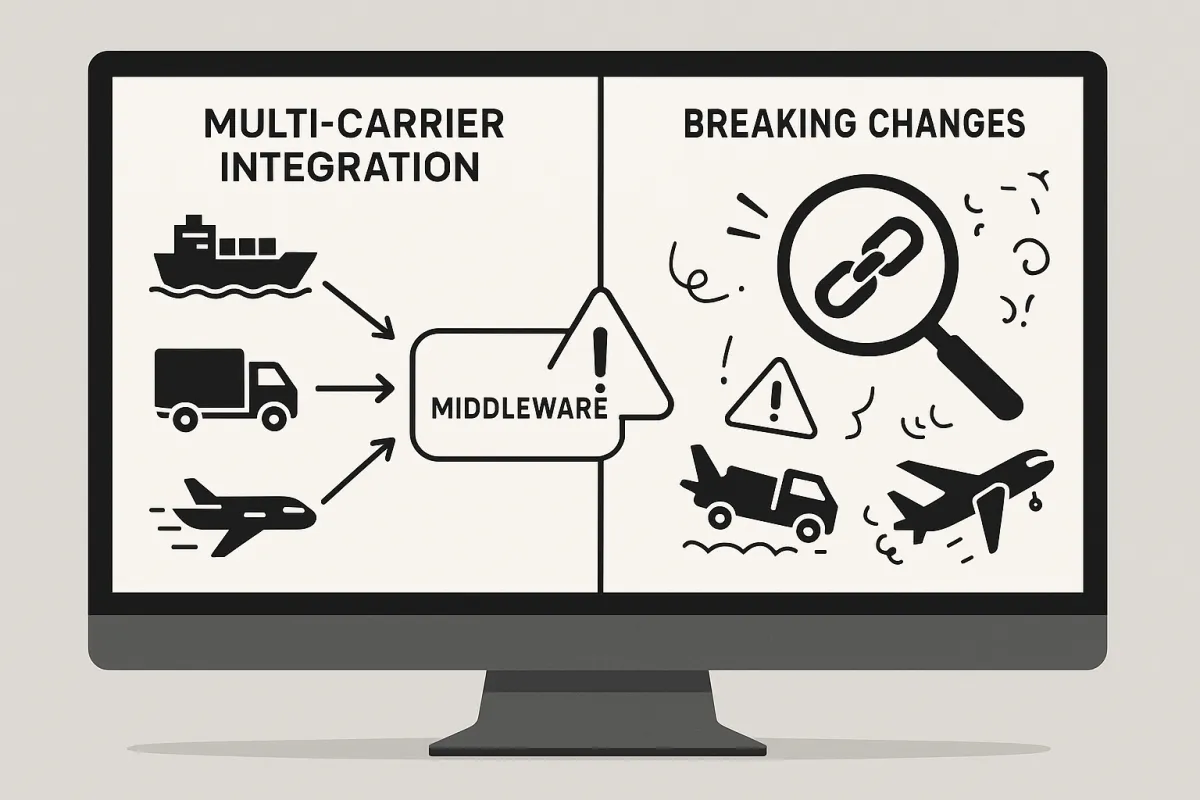 Breaking Change Detection Systems for Carrier Integration Middleware: Architecture Patterns for Proactive API Contract Monitoring