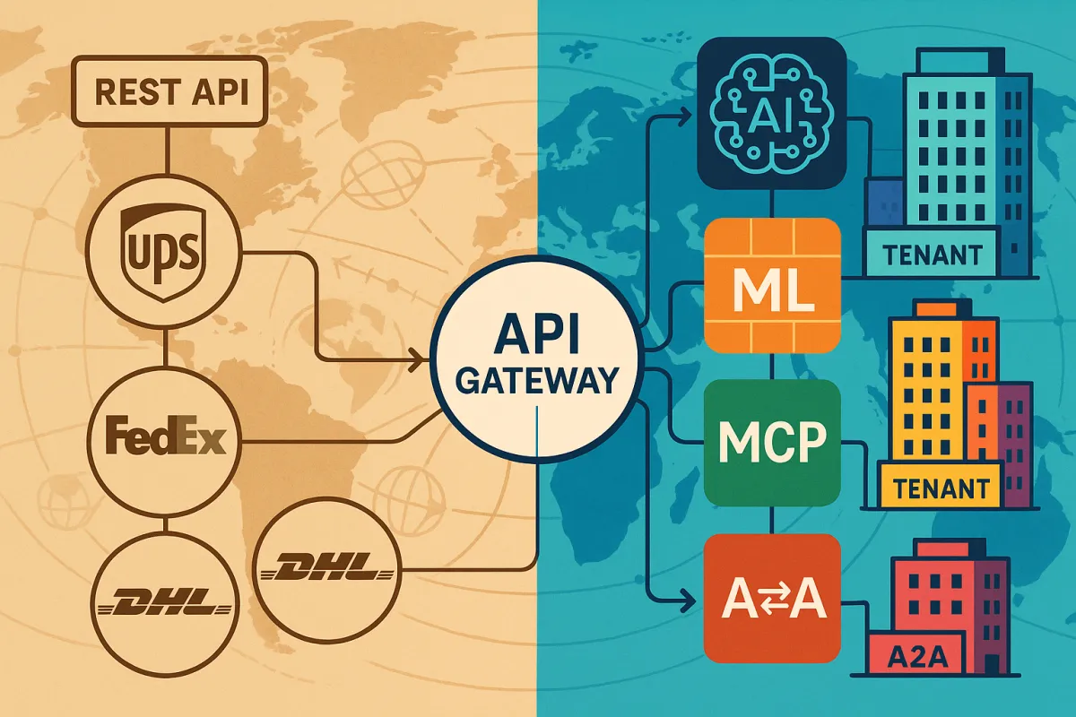 API Gateway Evolution for Multi-Tenant Carrier Integration: Designing Request Routing That Scales from REST APIs to AI-Driven Shipping Workflows